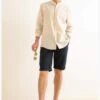 DeFacto Basic Linen Bermuda Shorts 1 DeFacto Basic Linen Bermuda Shorts -Sport Apparel Shop 1 zoom desktop 262