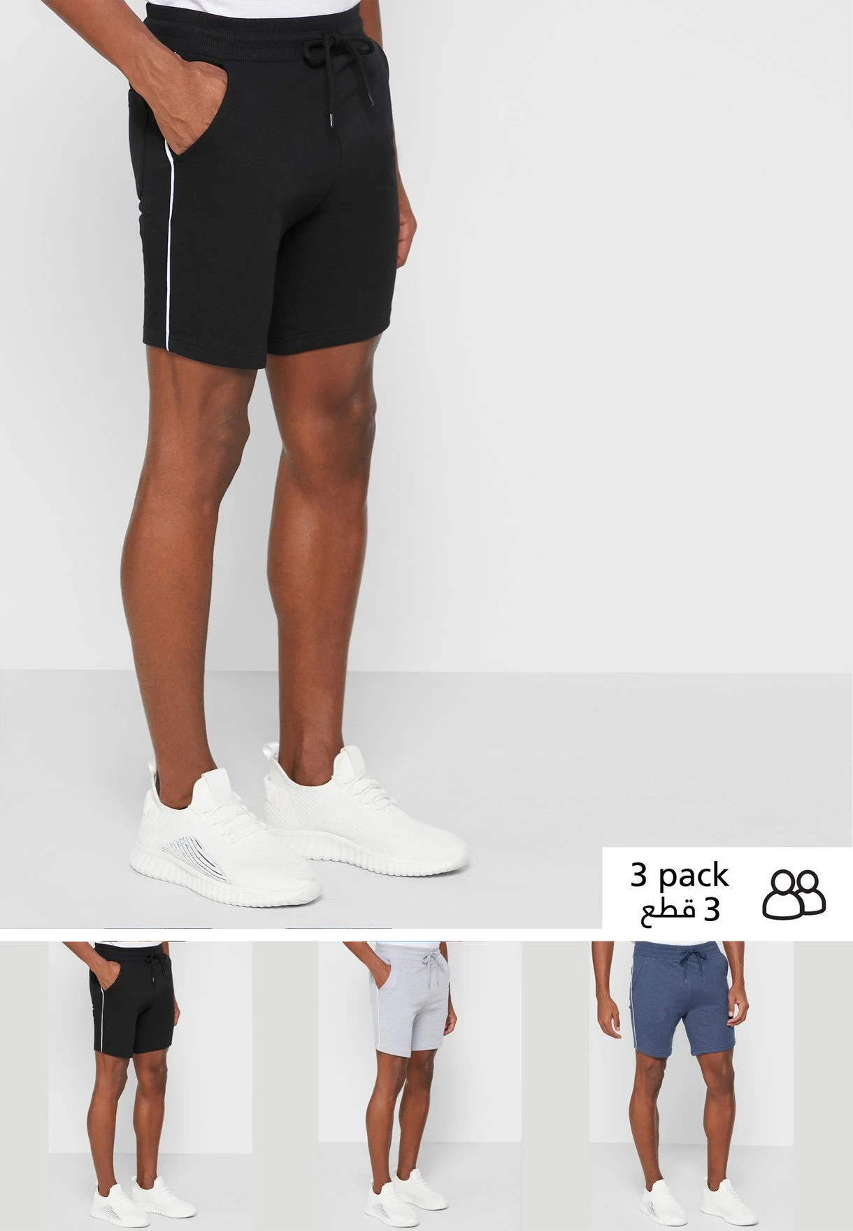 3 Pack Piping Shorts 3 3 Pack Piping Shorts