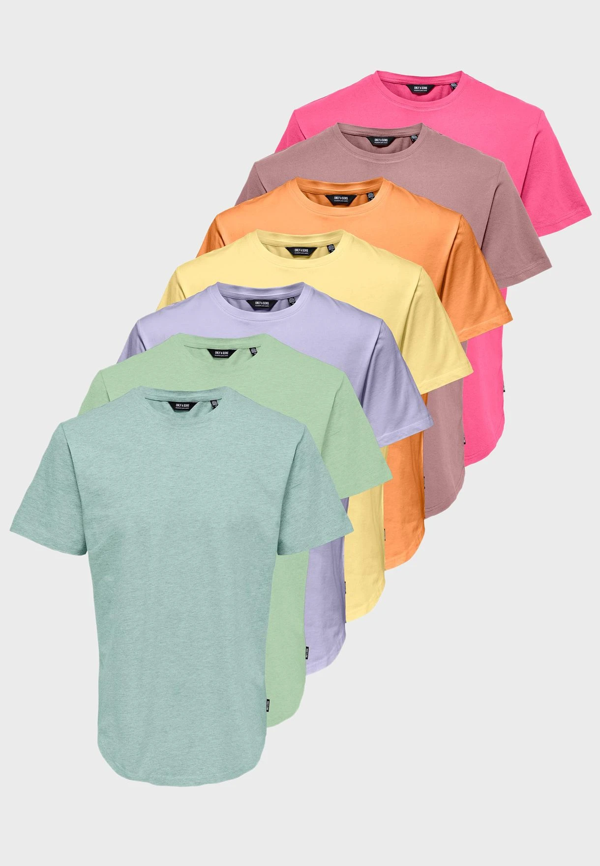 Only & Sons 7 Pack Essential Crew Neck T-Shirt 3 Only & Sons 7 Pack Essential Crew Neck T-Shirt