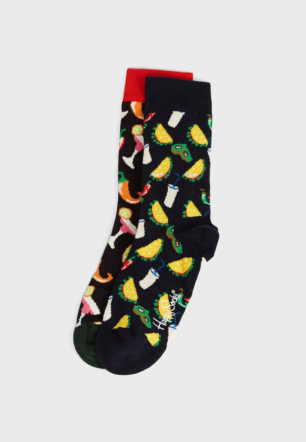 Happy Socks 2 Pack Taco Print Crew Socks 3 Happy Socks 2 Pack Taco Print Crew Socks