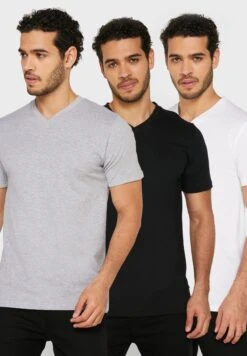 3 Pack Essential V Neck T-Shirts