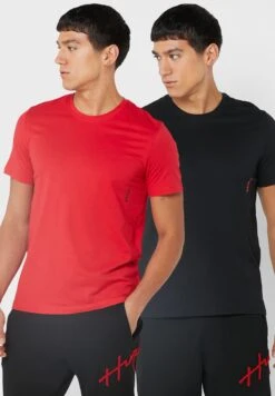 Hugo 2 Pack Logo Crew Neck T-Shirt