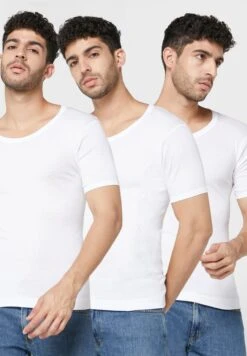 3 Pack Rib Vests With Antibacterial Finish