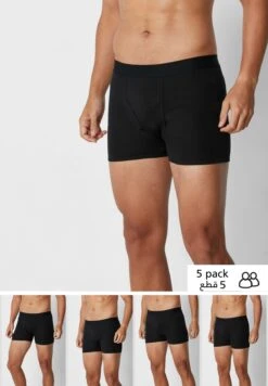 5 Pack Contrast Band Trunks With Antibacterial Finish
