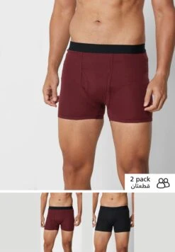 2 Pack Contrast Band Trunks With Antibacterial Finish