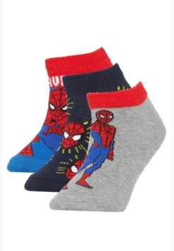 DeFacto 3 Pack Spiderman Print Ankle Socks