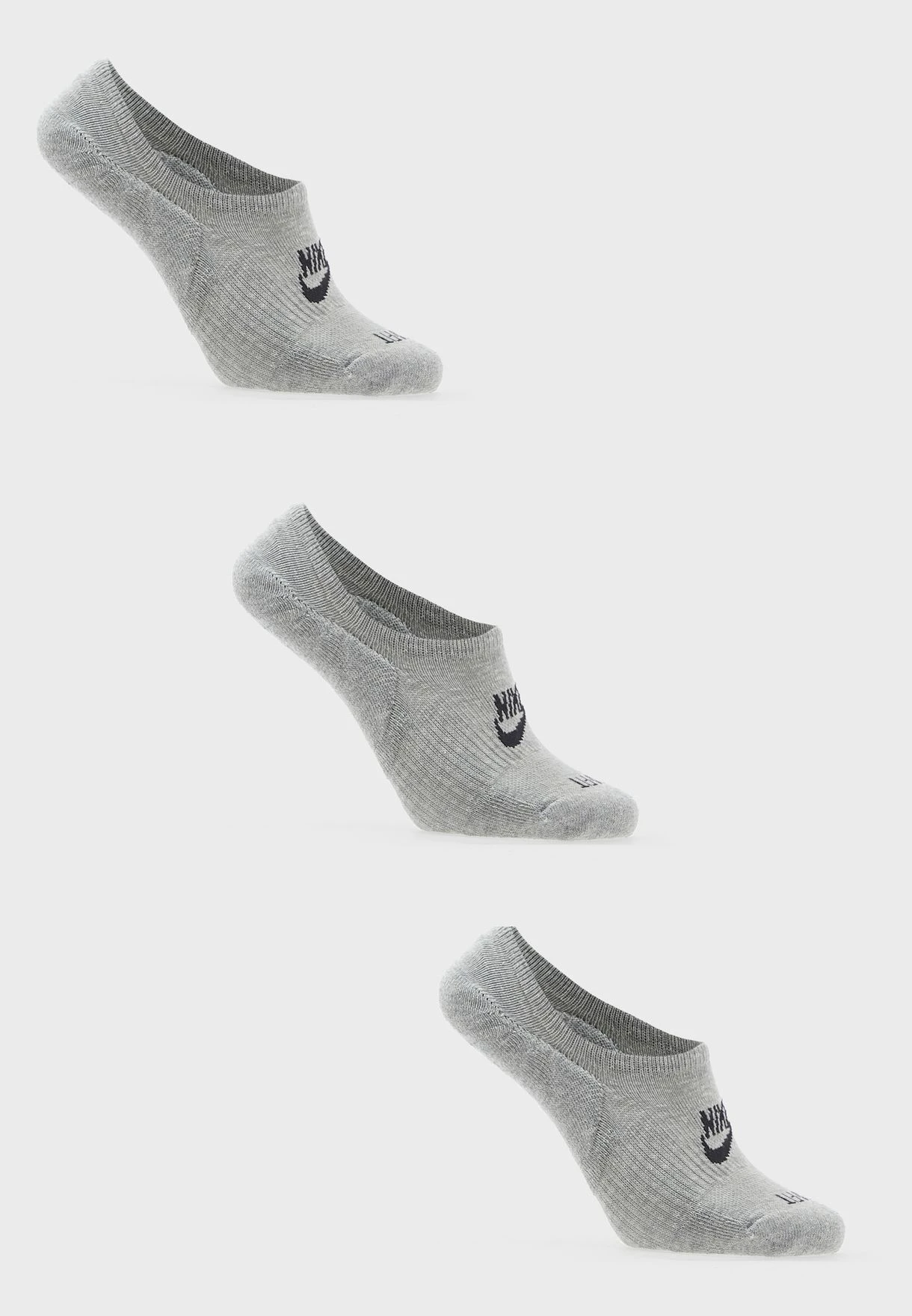 Nike 3 Pack Everyday Futura Cushion Footie Socks 3 Nike 3 Pack Everyday Futura Cushion Footie Socks