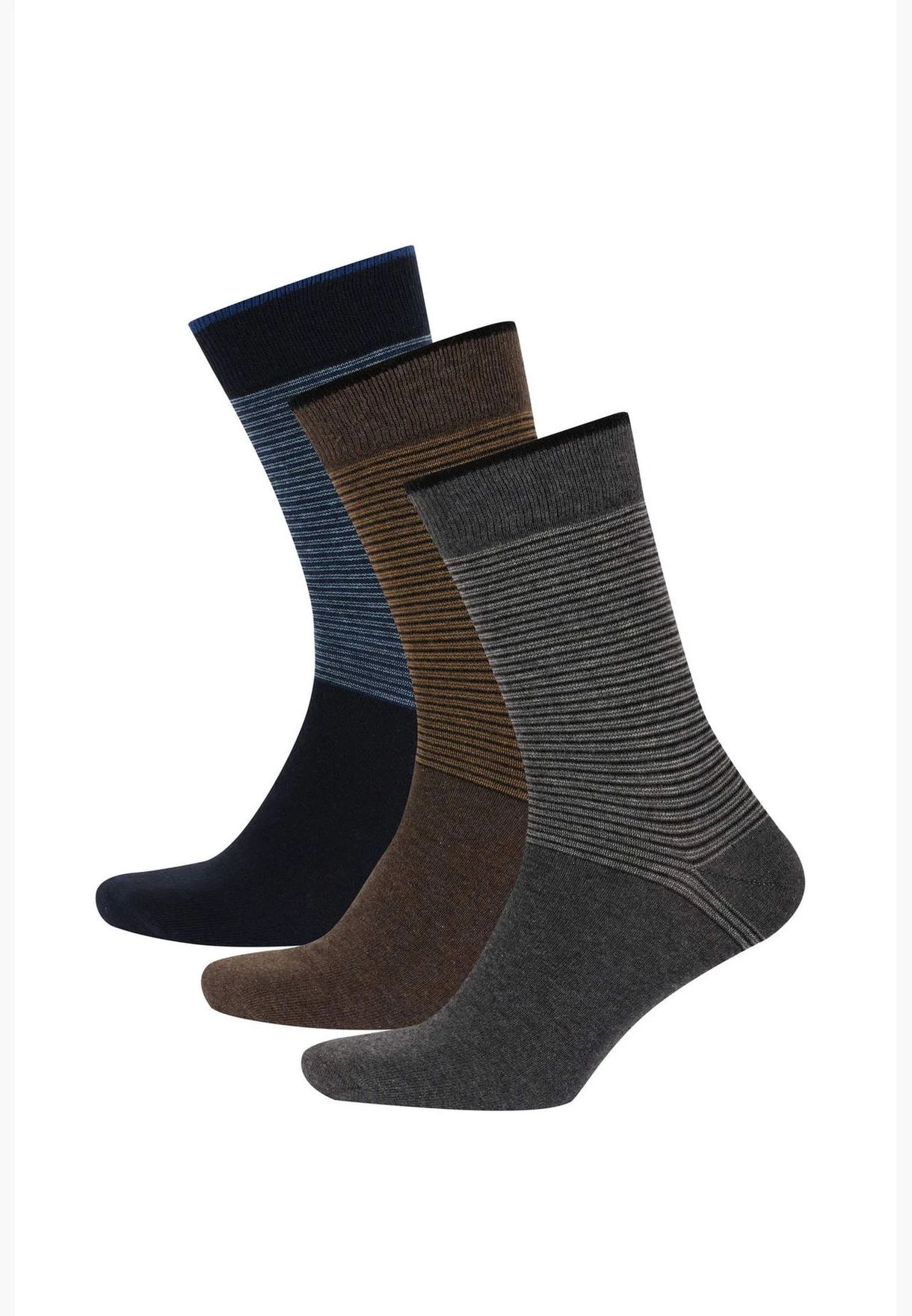 DeFacto 3 Pack Printed Long Socks 3 DeFacto 3 Pack Printed Long Socks