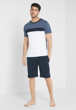 Panelled Pyjama Shorts Set