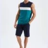 DeFacto 2 Pack Man Regular Fit Crew Neck Sleeveless Homewear Knitted Sets
