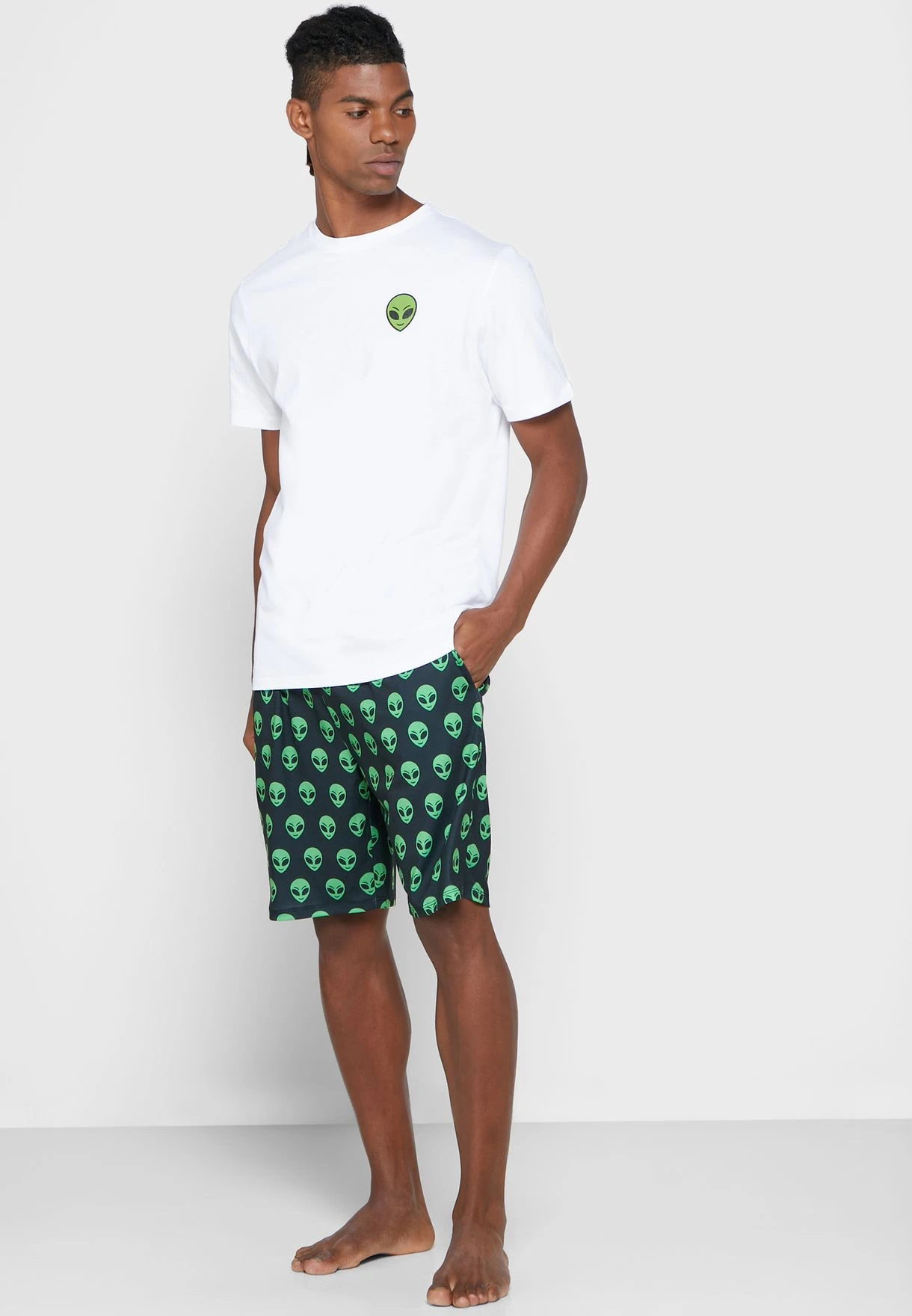 Skull Printed Pyjama Shorts Set 3 Skull Printed Pyjama Shorts Set