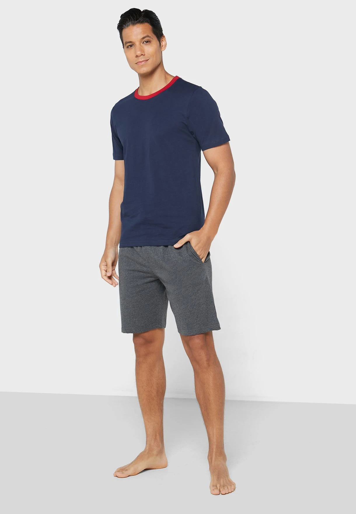 Contrast Collar Nightwear Set 3 Contrast Collar Nightwear Set