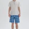 T-Shirt And Check Shorts Pyjama Set -Sport Apparel Shop 1 zoom desktop 842