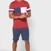 Colourblock T-Shirt Pyjama Shorts Set -Sport Apparel Shop 1 zoom desktop 843
