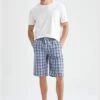 DeFacto Regular Fit Tie Waist Check Print Pyjama Bottom -Sport Apparel Shop 1 zoom desktop 873