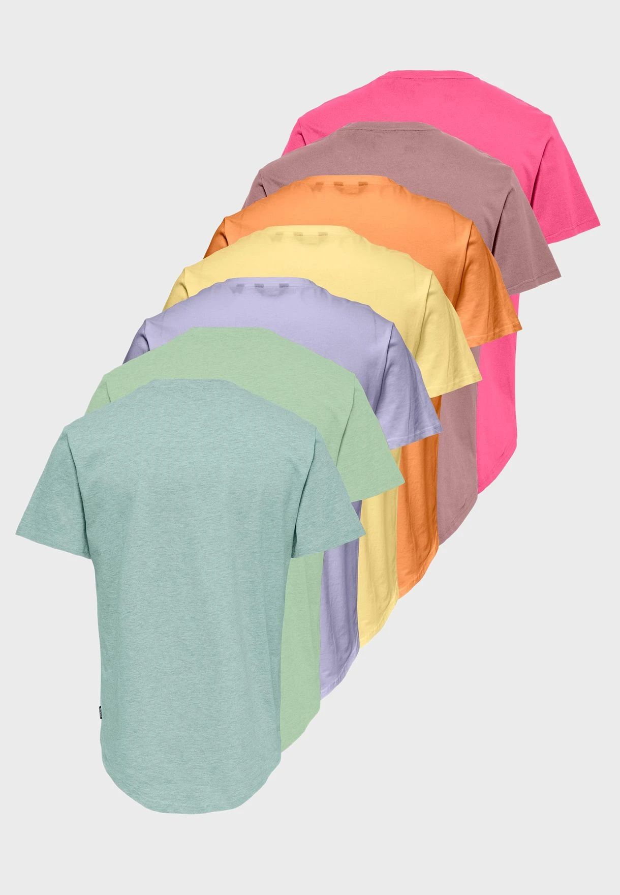 Only & Sons 7 Pack Essential Crew Neck T-Shirt 4 Only & Sons 7 Pack Essential Crew Neck T-Shirt - Image 2