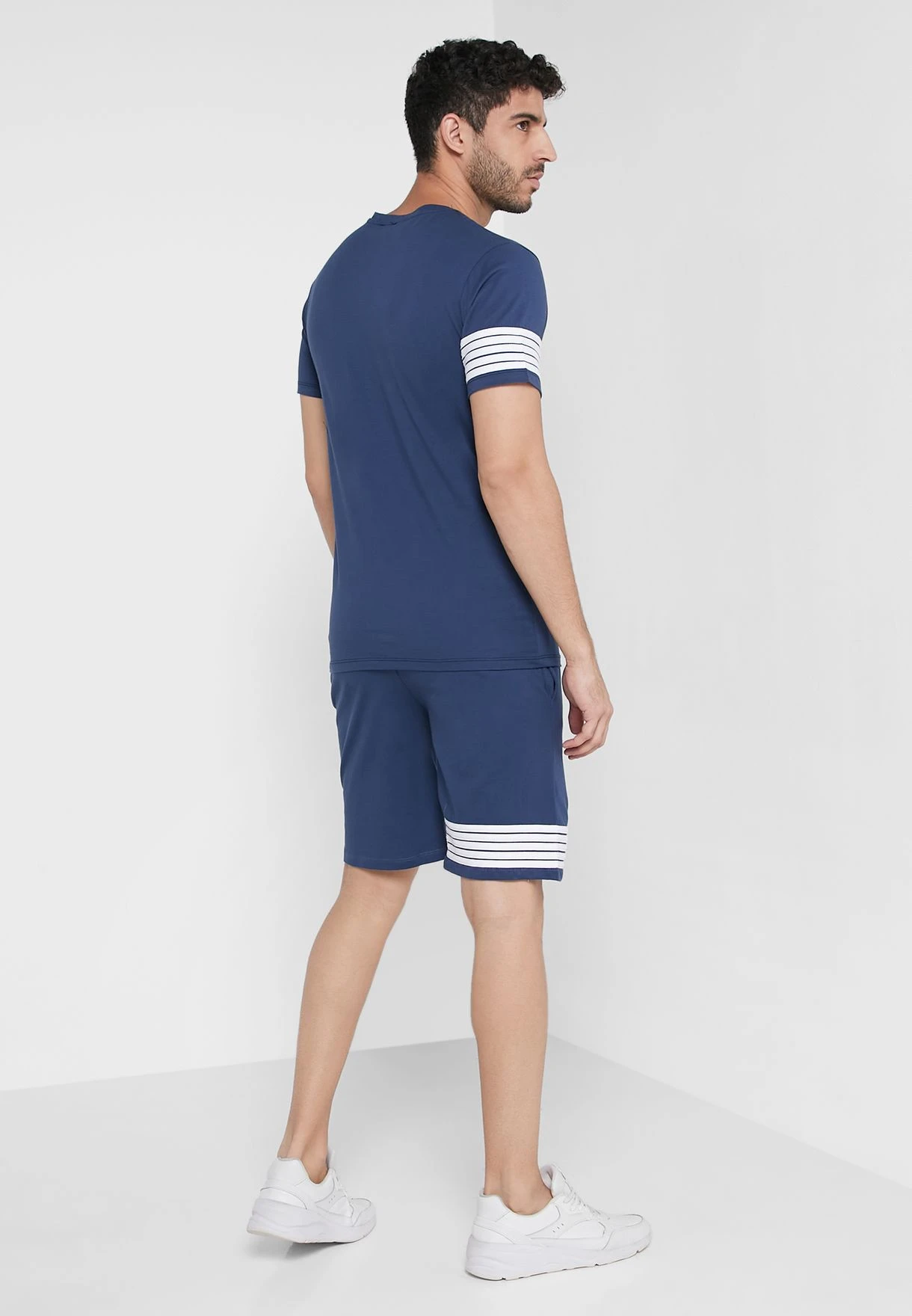 Striped Detailed T-Shirt & Shorts Set 4 Striped Detailed T-Shirt & Shorts Set - Image 2