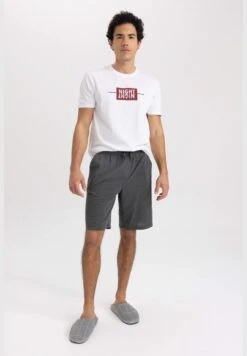 DeFacto 2 Pack Man Crew Neck Short Sleeve Homewear Knitted Sets -Sport Apparel Shop 2 zoom desktop 770