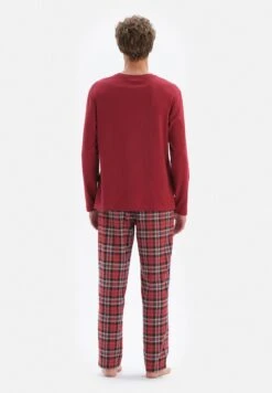 Deer Print Checked Pyjama Set -Sport Apparel Shop 2 zoom desktop 837