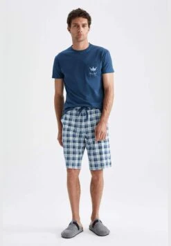 DeFacto Regular Fit Check Print Pyjama Set -Sport Apparel Shop 2 zoom desktop 854