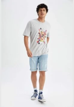 DeFacto Man Slim Fit Denim Bermuda -Sport Apparel Shop 3 zoom desktop 288