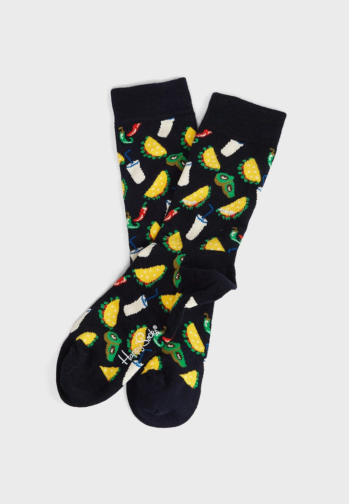 Happy Socks 2 Pack Taco Print Crew Socks 5 Happy Socks 2 Pack Taco Print Crew Socks - Image 3