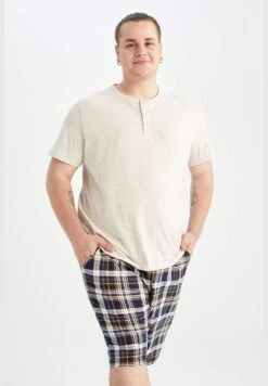 DeFacto 2 Pack Man Regular Fit Crew Neck Short Sleeve Homewear Knitted Sets -Sport Apparel Shop 3 zoom desktop 658