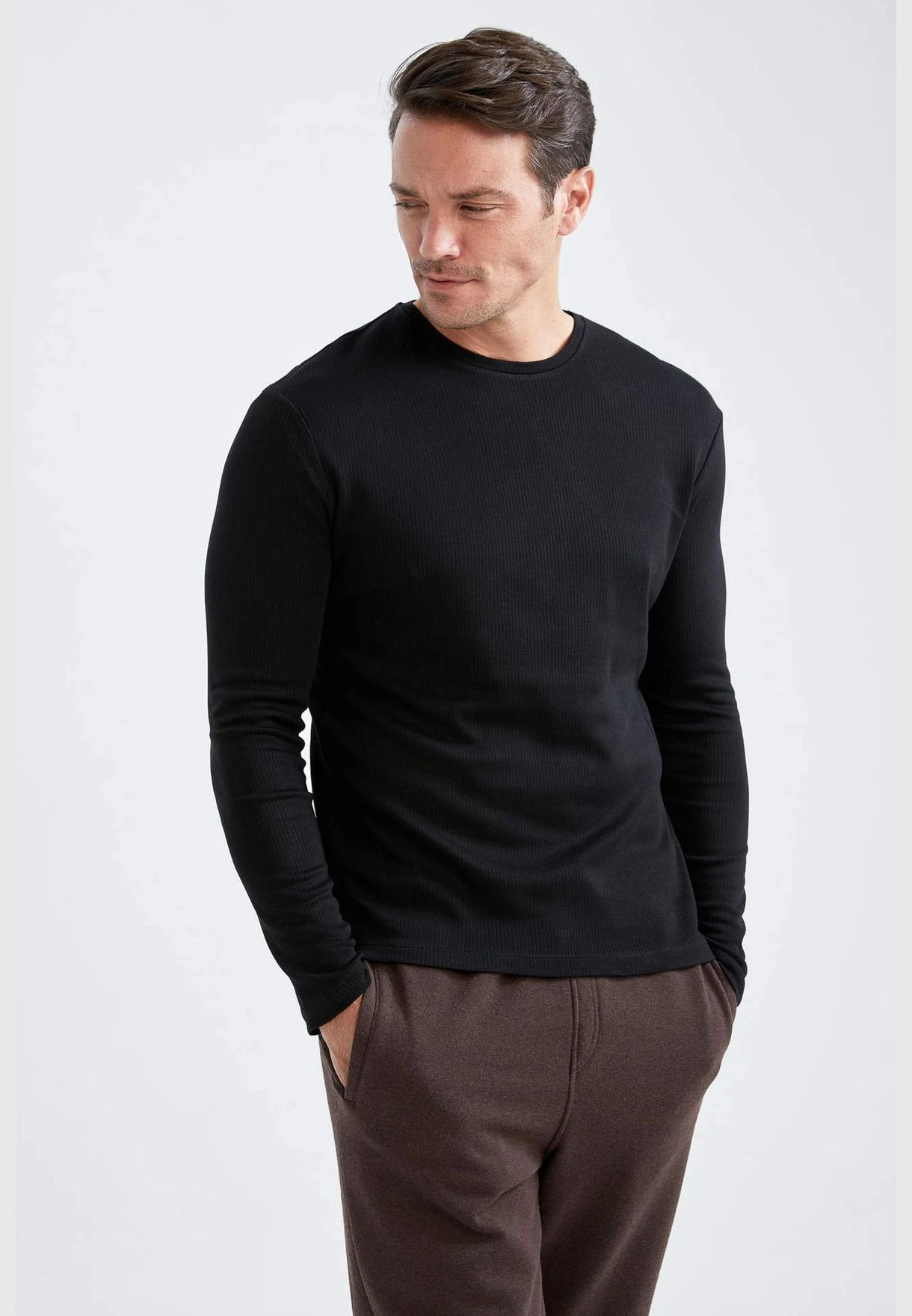 DeFacto Man Slim Fit Crew Neck Long Sleeve Underwear Knitted Tops 5 DeFacto Man Slim Fit Crew Neck Long Sleeve Underwear Knitted Tops - Image 3