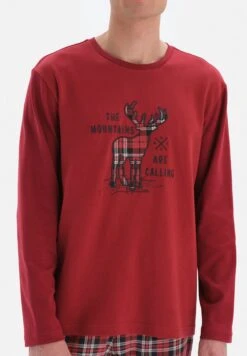 Deer Print Checked Pyjama Set -Sport Apparel Shop 3 zoom desktop 772