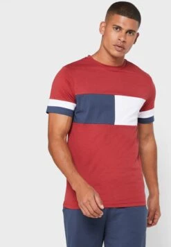 Colourblock T-Shirt Pyjama Shorts Set -Sport Apparel Shop 3 zoom desktop 778