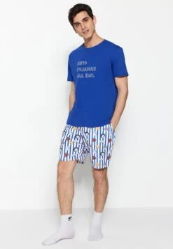 Trendyol Printed Crew Neck T-Shirt And Pajamas Set 13 Trendyol Printed Crew Neck T-Shirt And Pajamas Set -Sport Apparel Shop 3 zoom desktop 790