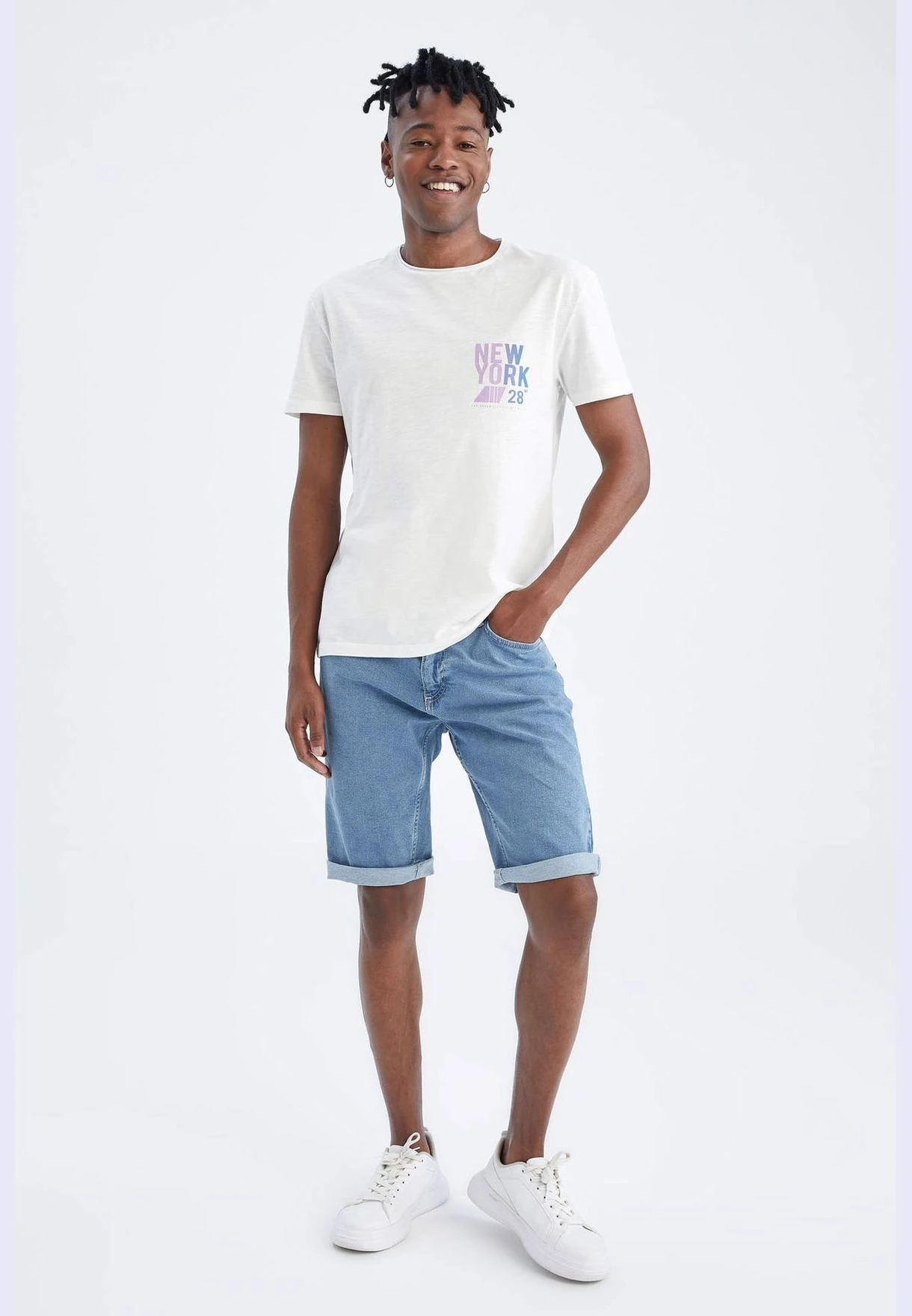 DeFacto Regular Fit Midi Jean Shorts 6 DeFacto Regular Fit Midi Jean Shorts - Image 4