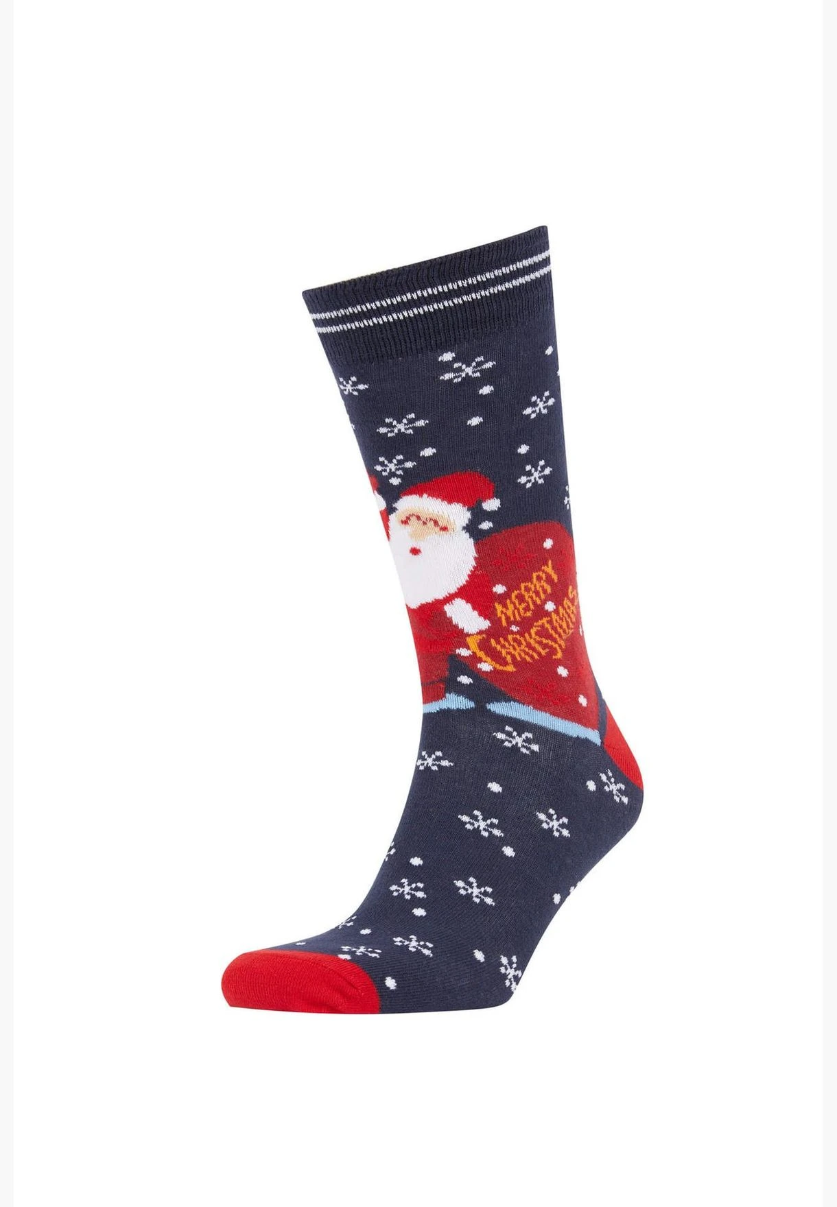 DeFacto 3 Pack Father Christmas Print Long Socks 6 DeFacto 3 Pack Father Christmas Print Long Socks - Image 4