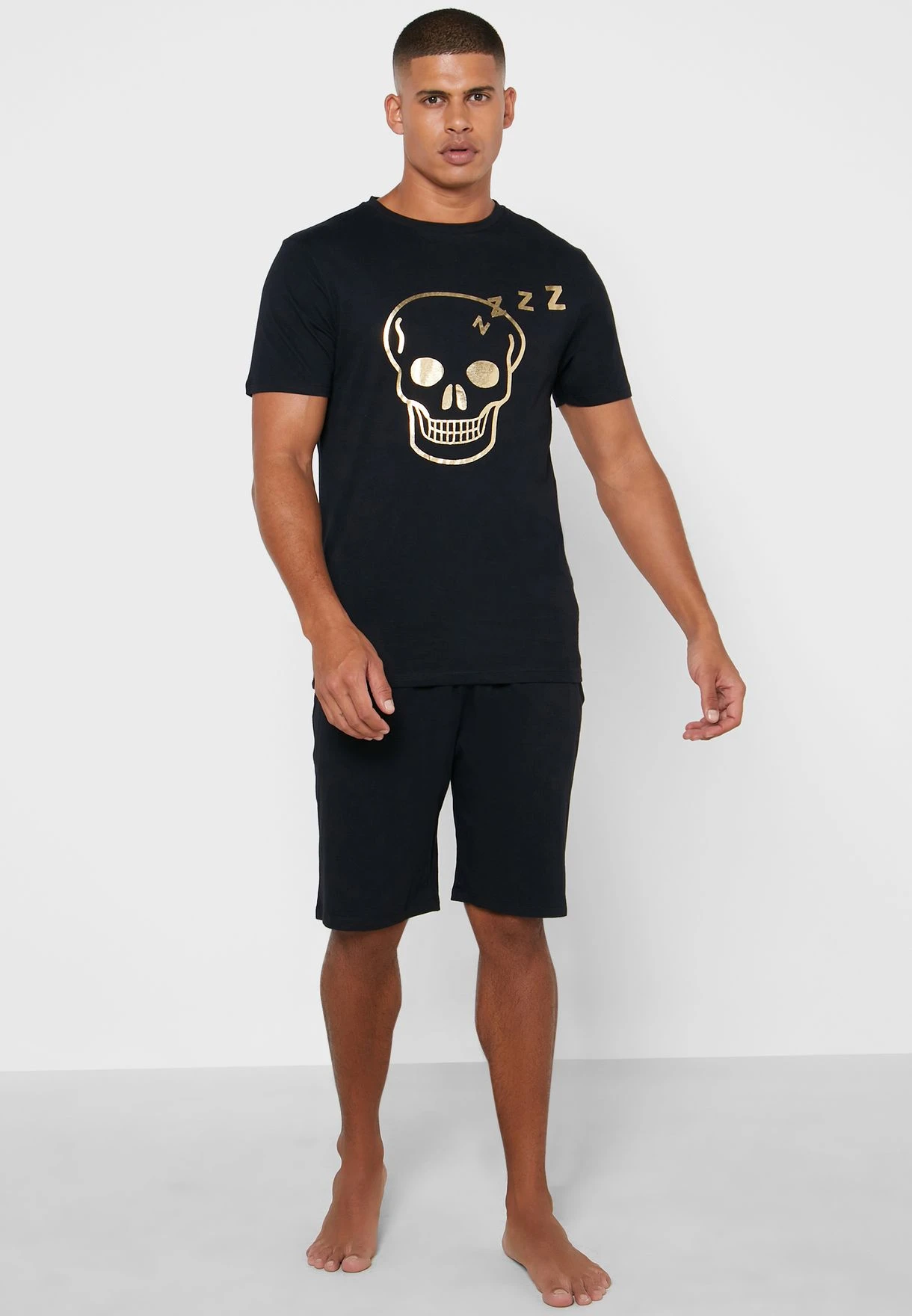 Metallic Skull Shorts Pyjama Set 7 Metallic Skull Shorts Pyjama Set - Image 5