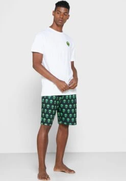 Skull Printed Pyjama Shorts Set 11 Skull Printed Pyjama Shorts Set -Sport Apparel Shop 5 zoom desktop 459