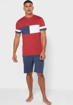 Colourblock T-Shirt Pyjama Shorts Set -Sport Apparel Shop 5 zoom desktop 520